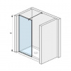 Jika Pure - Sklenená stena bočná 98 cm na sprchovú vaničku 100 cmx80 cm s úpravou Jika Perla Glass, 100cm x20cm x200 cm H2694280026681
