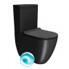 GSI PURA WC kombi, Swirlflush, spodný/zadný odpad, čierna dual-mat 880626P