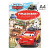 Omaľovanky so samolepkami, A4 - Cars, JM
