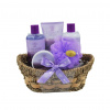 Aurora Lavender Fields Gift Set 5 ks Darčeková sada obsahuje sprchový gél + telový balzam + krém na ruky + peeling na telo + hubka