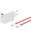 OnePlus SUPERVOOC Porty nabíječky USB-A a USB-C + kabel USB-C 120 W Bílá
