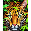 Diamantový obraz Leopardia hlava