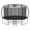 Trampolína 430cm AGA SPORT EXCLUSIVE Čierna + ochranná sieť + rebrík (Trampolína 430cm)