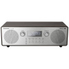 Panasonic RF-D100BTEGT RF-D100BTEGT stolný rádio, FM, DAB+, AUX, Bluetooth, DAB+, UKW, funkcia alarmu, strieborná, hnedá; RF-D100BTEGT