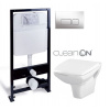 PRIM předstěnový instalační systém s chromovým tlačítkem 20/0041 + WC CERSANIT CLEANON CARINA + SEDADLO PRIM_20/0026 41 CA1