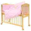 7 dielna súprava do postieľky Scarlett Baby macko 90 x 41 cm - rúžová