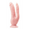 Dr. Skin 8 prísavný dvojitý dildo prírodný
