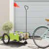 vidaXL Príves na bicykel, zelený, oxfordská látka, železo 94193
