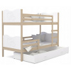 Eurotel Two -posteľ maximálne 80 x 160 cm (Poschodová posteľ 160x80 biela borovica + max. Záležitosti)