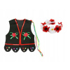 Kostým pre dievča - Cracovian Outfit Hearts Veniec 116-140 2el (Max Dress Dress Mermaid Tutu s kabelkou 122/128)