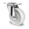 Otočné koliesko Ø 108 mm, polyamid, šetrné k podlahe, biele