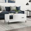 zahrada-XL Konferenčný stolík lesklý biely 90x50x40 cm spracované drevo 829222