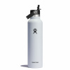 Termoska Hydro Flask Standard Flex Straw Cap 21 oz Farba: biela/čierna