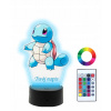 Nočná lampa do detskej izby - Nočná lampa s 3D LED tlače Pokémon Squirtle (Nočná lampa s 3D LED tlače Pokémon Squirtle)