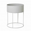 Ferm Living Okrúhly stojan na kvety Plant Box Light Grey