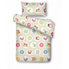 ÁČKO, Ružomberok Detské obliečky Circles Owl Beige, 135x100 cm