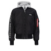 Alpha Industries zimná bunda MA-1 D-Tec SE black/grey Veľkosť: M, Farba: čierna