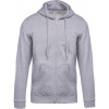 KARIBAN VINTAGE K479 / Mikina s kapucňou na zips - ash heather 4XL