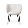 Ferm Living Jedálenská stolička Rico, Bouclé off-white / black