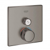 Grohe Grohtherm SmartControl - Termostatická sprchová batéria pod omietku s 1 ventilom, kefovaný Hard Graphite 29123AL0