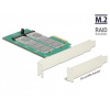 Delock PCI Express Karta > 2 x interní M.2 Key B s RAID - format low profile