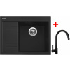 Sinks RIM 650 P Metalblack + Vitalia black matt G3174