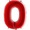 FLEXMETAL Balón fóliový číslica červená – red 102 cm – 0 8435102310436