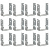 plotové kotvy 12 ks stříbrné 12x6x15 cm pozinkovaná ocel 145340