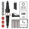 Spojovacia reťaz EMOS 100 LED Základná sada Standard – cencúle, 2,5 m, vonkajšie, studená biela, časovač (D1CC03)
