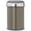 Odpadkový kôš Touch Bin s oceľovým vekom 3 l metalický platinový mat