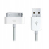 Kábel WulkanCenPL USB - Apple 30-pin 1 m biely