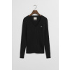 SVETER GANT STRETCH COTTON CABLE V-NECK BLACK