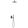 Tres Project sprchová súprava podomietková s dažďovou sprchou čierna 21128003KM