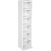 tectake 401700 stojan so 6 policami na 102 cédečiek 90x21x20cm - biela