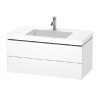 Duravit L-Cube - Skrinka s umývadlom, 50x100x48 cm, 2 zásuvky, biela mat LC6928O1818