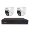 Securia Pro IP 2 kamerový systém 4 MPx, NVR2CHV4S-W DOME smart, biely Nahrávanie: bez disku