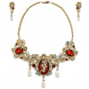Disney Store Kráska a zviera: Set náhrdelníka s náušnicami (Disney Store UK Beauty and the Beast Enchanted Rose Necklace & Earrings Set)