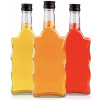 Sklenené darčekové fľaše s vlnitým tvarom – 5× 500 ml so skrutkovacími uzávermi