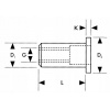 Nitovacia matica M4x10,5 mm 50 kusov FORTIS