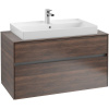VILLEROY & BOCH Collaro závesná skrinka pod umývadlo na dosku (umývadlo v strede), 2 zásuvky, 1000 x 500 x 548 mm, Arizona Oak, C02000VH