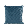 Zamatová obliečka na vankúš - Velvet 27, modrá s okrajom 45 x 45 cm, ZA-387713
