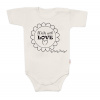 Body krátky rukáv Baby Nellys Made with love béžové