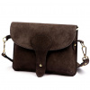 Luka 24-071 D hnedá dámska kožená kabelka cez rameno 24,5 x 18 x 6 cm