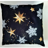 Obliečka na vankúš - Dekoratívne dekorácie vankúšovej dekorácie \ elżbieta \ 50 x 50 cm (Vianočné nosenie vianočné hviezdy 50x50 čierne)