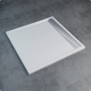 SANSWISS ILA 90cm sprchová vanička štvorcová, liaty mramor - 154 – čierny grafit - 04 – biela