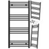 Vodný kúpeľňový radiátor Granitan 434 W 500 x 1100 mm čierny