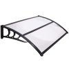 Vchodová strieška 120x75 cm SPRINGOS POLYROOF čierna/transparentná