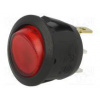 ROCKER SPST pol 2 OFF-ON 6A/250VAC červená tlejivka 230V