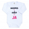 Body s potlačou New Baby mama plus ocko rovná sa JA