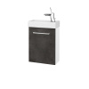 Dreja Skrinka pod umývadlo HOST SZD 40 - N01 Biela lesk / Úchytka T04 / D16 Tmavý betón / Levé